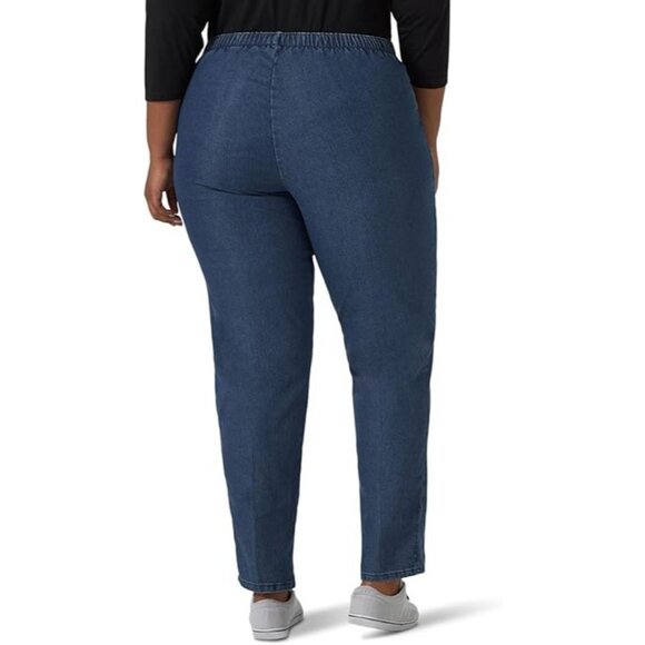 22W Chic Classic Collection Women's Plus Size Stretch Elastic Waist Pull-On Pant - Picture 4 of 5